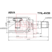 Шрус внутренний левый 26x50x24 <b>ASVA TYILAV20</b>