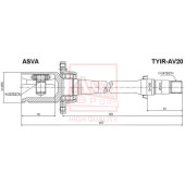 Шрус внутренний правый 26x40x24 12 <b>ASVA TYIRAV20</b>