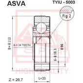 Шрус внутренний 34X112 TOYOTA CAMRY V6 92-96 12 [12] <b>ASVA TYIU5003</b>