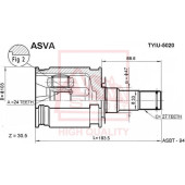 Шрус внутренний 24x47x27 TOYOTA LC PRADO 90 <b>ASVA TYIU5020</b>