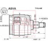 Шрус внутренний левый 25x50x23 12 <b>ASVA TYIUHR</b>