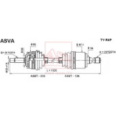 Привод правый 23x1020x26 [12] <b>ASVA TYR4P</b>