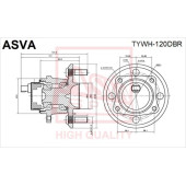 Ступица [12] <b>ASVA TYWH120DBR</b>
