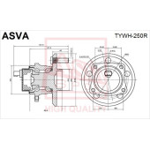 Ступица 12 <b>ASVA TYWH250R</b>