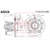 Ступица 12 <b>ASVA TYWHACV36R</b>