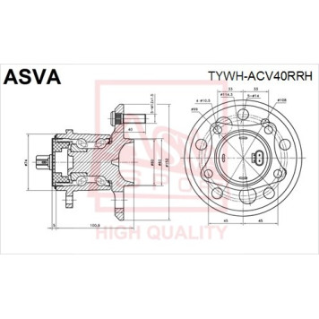 Ступица [12] <b>ASVA TYWHACV40RRH</b>