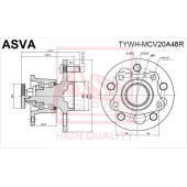 Ступица 12 <b>ASVA TYWHMCV20A48R</b>