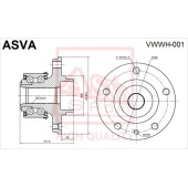 Ступица 12 <b>ASVA VWWH001</b>