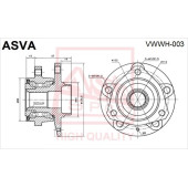 Ступица 12 <b>ASVA VWWH003</b>