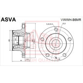 Ступица 12 <b>ASVA VWWHB6MR</b>
