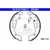 Комплект тормозных колодок для TOYOTA YARIS(#NCP2#, #NLP2#, NCP1#, NLP1#, SCP1#) <b>ATE 03.0137-0364.2 / 650364</b>