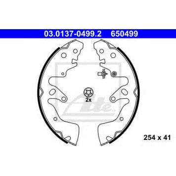 Комплект тормозных колодок для SUZUKI GRAND VITARA(JT) <b>ATE 03.0137-0499.2 / 650499</b>