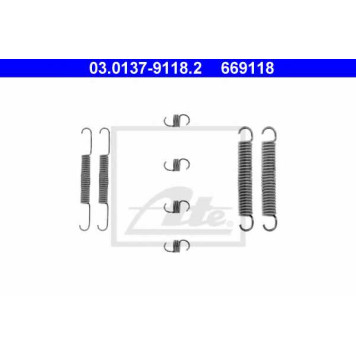 Комплектующие тормозной колодки ATE 669118 / 03.0137-9118.2