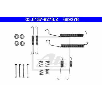 Комплектующие тормозной колодки ATE 669278 / 03.0137-9278.2