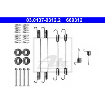Комплектующие тормозной колодки ATE 669312 / 03.0137-9312.2