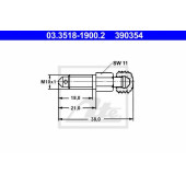 Болт воздушного клапана / вентиль ATE 390354 / 03.3518-1900.2