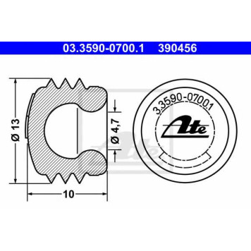 Крышка / защитный колпак ATE 390456 / 03.3590-0700.1
