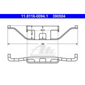 Пружина тормозного суппорта ATE 390504 / 11.8116-0094.1