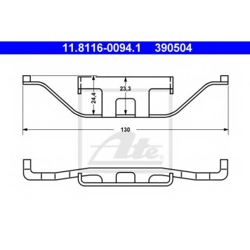Пружина тормозного суппорта ATE 390504 / 11.8116-0094.1