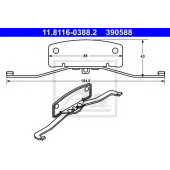 Пружина тормозного суппорта ATE 390588 / 11.8116-0388.2