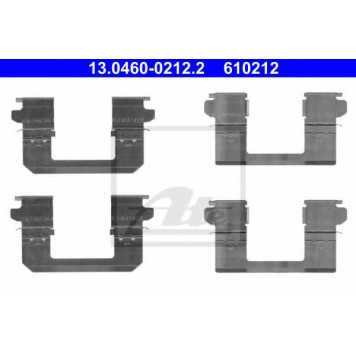 Комплектующие колодок дискового тормоза ATE 610212 / 13.0460-0212.2