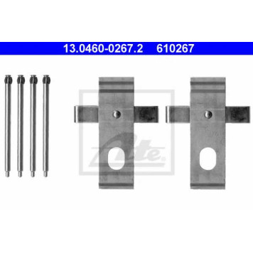 Комплектующие колодок дискового тормоза ATE 610267 / 13.0460-0267.2