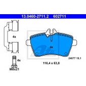 Колодки тормозные дисковые для MERCEDES A(W169), B(W245) <b>ATE 13.0460-2711.2 / 602711</b>