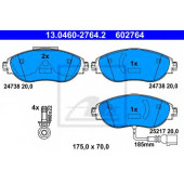 Колодки тормозные дисковые для AUDI A3 / SKODA OCTAVIA, SUPERB / VW CC, GOLF, PASSAT, SHARAN, TIGUAN <b>ATE 13.0460-2764.2 / 602764</b>