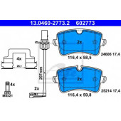 Колодки тормозные дисковые для AUDI A8(4H#) <b>ATE 13.0460-2773.2 / 602773</b>