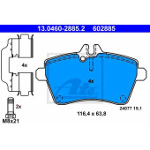 Колодки тормозные дисковые для MERCEDES A(W169) <b>ATE 13.0460-2885.2 / 602885</b>