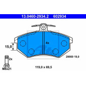 Колодки тормозные дисковые для AUDI 100, 200, 80, 90, A4, CABRIOLET, COUPE, QUATTRO <b>ATE 13.0460-2934.2 / 602934</b>
