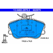 Колодки тормозные дисковые для MERCEDES C(S202,W202) <b>ATE 13.0460-2975.2 / 602975</b>