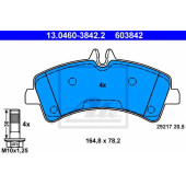 Колодки тормозные дисковые для MERCEDES SPRINTER(906,909) / VW CRAFTER(2E#,2F#) <b>ATE 13.0460-3842.2 / 603842</b>