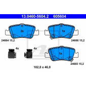 Колодки тормозные дисковые для TOYOTA AURIS, COROLLA <b>ATE 13.0460-5604.2 / 605604</b>
