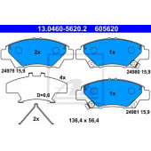 Колодки тормозные дисковые для HONDA INSIGHT(ZE#), JAZZ(GE) <b>ATE 13.0460-5620.2 / 605620</b>