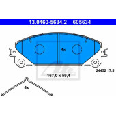 Колодки тормозные дисковые для LEXUS NX(AGZ1#,AYZ1#,ZGZ1#), RX(AGL1#,GGL1#,GYL1#) / TOYOTA RAV 4(ALA4#,AVA4#,WWA4#,ZSA4#) <b>ATE 13.0460-5634.2 / 605634</b>