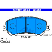 Колодки тормозные дисковые NISSAN: QASHQAI (J11, J11) 1.2 DIG-T/1.5 dC <b>ATE 13.0460-5652.2</b>