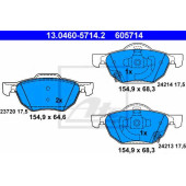 Колодки тормозные дисковые для HONDA ACCORD(CL,CM) <b>ATE 13.0460-5714.2 / 605714</b>