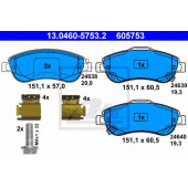Колодки тормозные дисковые для HONDA CR(RD#,RE) <b>ATE 13.0460-5753.2 / 605753</b>