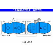 Колодки тормозные дисковые для LEXUS GS(GRL1#, GRS19#, GWL1#, GWS19#, URS19#, UZS19#), RC(AVC1#, GSC1#, USC1#) <b>ATE 13.0460-5789.2 / 605789</b>