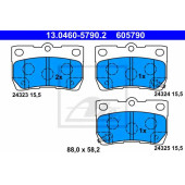 Колодки тормозные дисковые для LEXUS GS(GRS19#, GWS19#, URS19#, UZS19#), IS(ALE2#, GSE2#, USE2#) <b>ATE 13.0460-5790.2 / 605790</b>