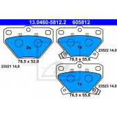 Колодки тормозные дисковые для TOYOTA CELICA, COROLLA, PRIUS, YARIS <b>ATE 13.0460-5812.2 / 605812</b>