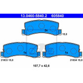Колодки тормозные дисковые для LEXUS ES(MCV#,VZV#), RX(MCU15) / TOYOTA AVENSIS(#T22#) <b>ATE 13.0460-5840.2 / 605840</b>