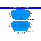 Колодки тормозные дисковые для TOYOTA RAV 4(ACA2#,CLA2#,XA2#,ZCA2#) <b>ATE 13.0460-5848.2 / 605848</b>