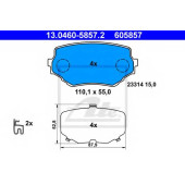 Колодки тормозные дисковые для SUZUKI GRAND VITARA(FT,GT), VITARA(ET,TA) <b>ATE 13.0460-5857.2 / 605857</b>