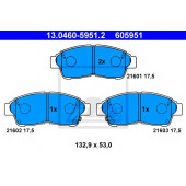 Колодки тормозные дисковые для TOYOTA CARINA E, CELICA, COROLLA, PICNIC, RAV 4 <b>ATE 13.0460-5951.2 / 605951</b>