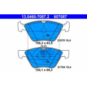 Колодки тормозные дисковые для CHRYSLER CROSSFIRE / MERCEDES CLK(A208,C208), E(S210,W210), SLK(R170) <b>ATE 13.0460-7087.2 / 607087</b>
