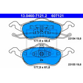 Колодки тормозные дисковые для FORD FOCUS(DAW,DBW,DFW,DNW) <b>ATE 13.0460-7121.2 / 607121</b>