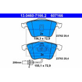 Колодки тормозные дисковые для AUDI A6(4B2,4B5,C5), ALLROAD(4BH,C5) <b>ATE 13.0460-7166.2 / 607166</b>