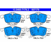 Колодки тормозные дисковые для OPEL ADAM, ASTRA(L08, L35, L48, L67, L69, L70), COMBO(71#), CORSA(F08, F68, W5L), MERIVA, ZAFIRA(A05) <b>ATE 13.0460-7179.2 / 607179</b>